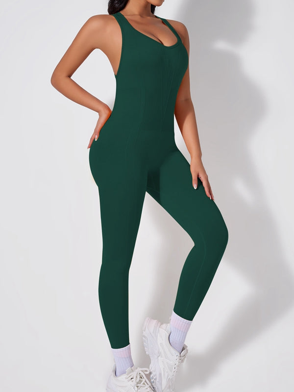 Cross Back Scrunch Bum Jumpsuit