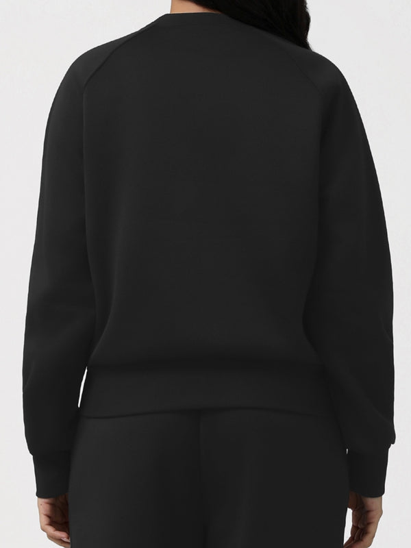 Feamle Letters Print Fleece Hoodie