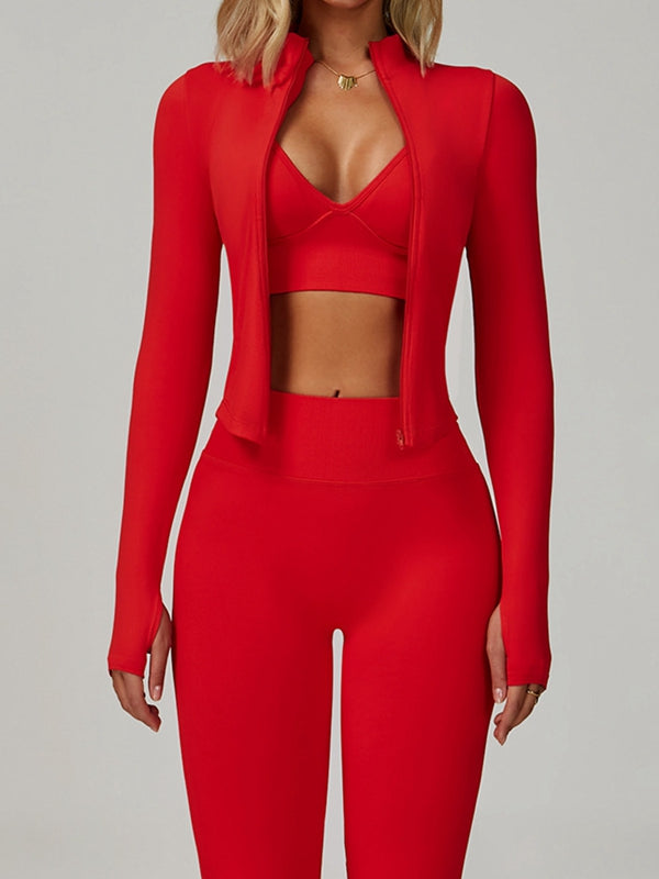 Deep V Collar Backless Sports Bras
