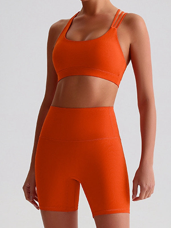 Cross Back Hip-lift Short Tracksuit
