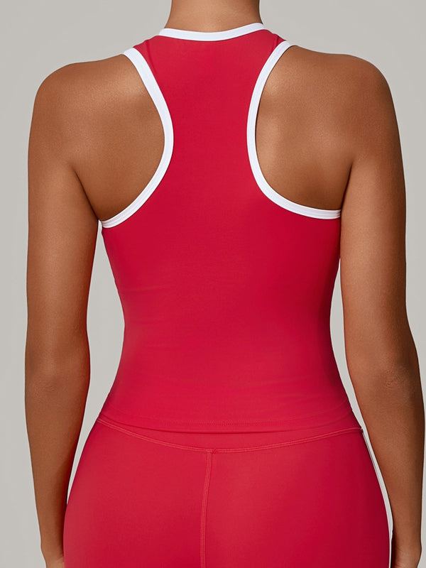 Contrast Color Stripe Tank
