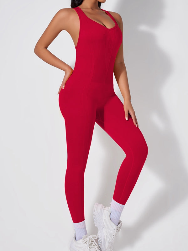 Cross Back Scrunch Bum Jumpsuit