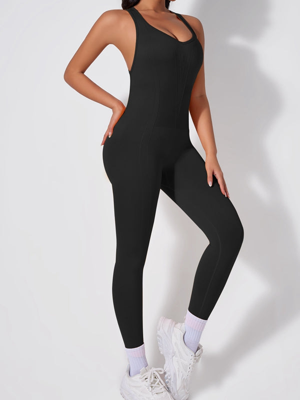 Cross Back Scrunch Bum Jumpsuit