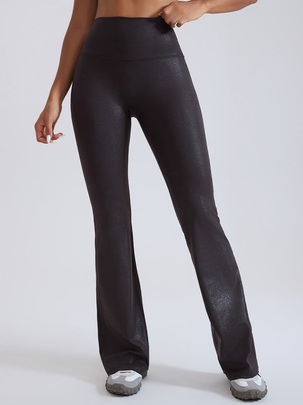 Faux Leather Flare Leggings