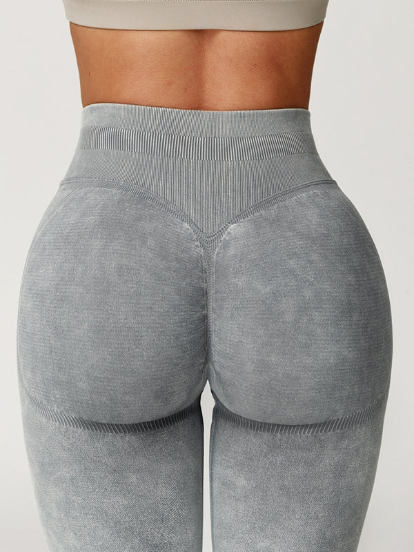 Denim Scrunch Bum High-rise Leggings
