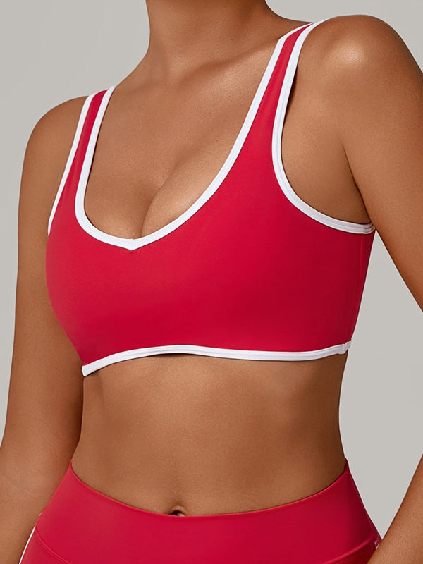 Contrast Color Stripe Tank