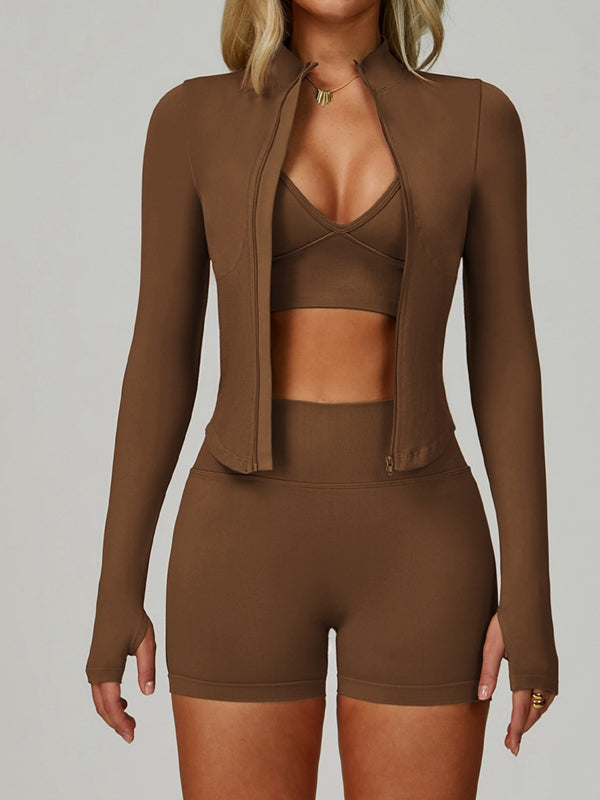 Deep V Back Seamless High-rise Tracksuit