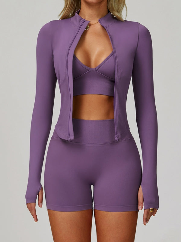 Deep V Back Seamless High-rise Shorts