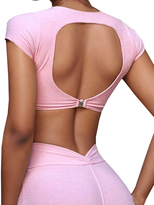 Backless Deep V Back Short Tracksuit