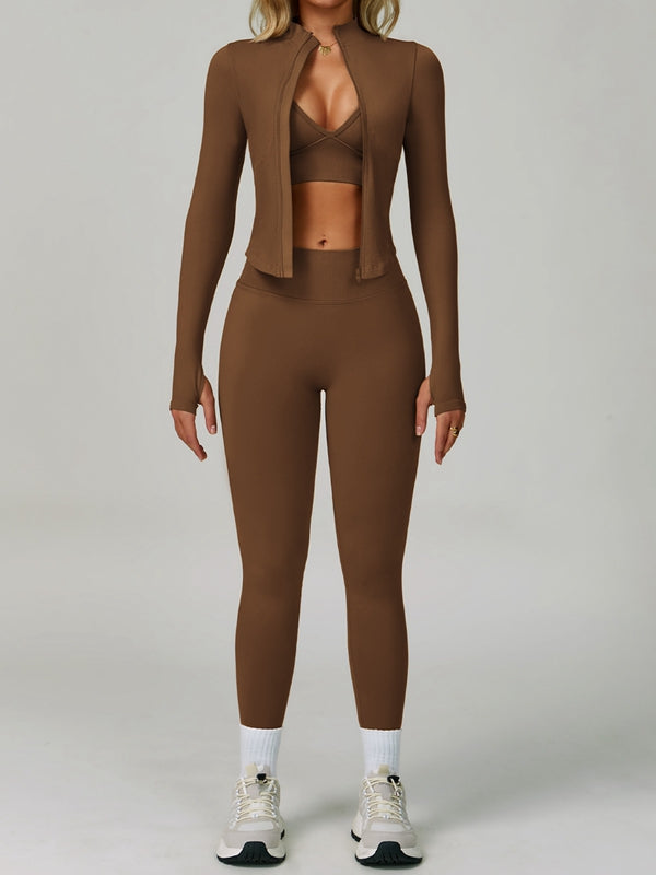 Deep V Back Seamless High-rise Leggings