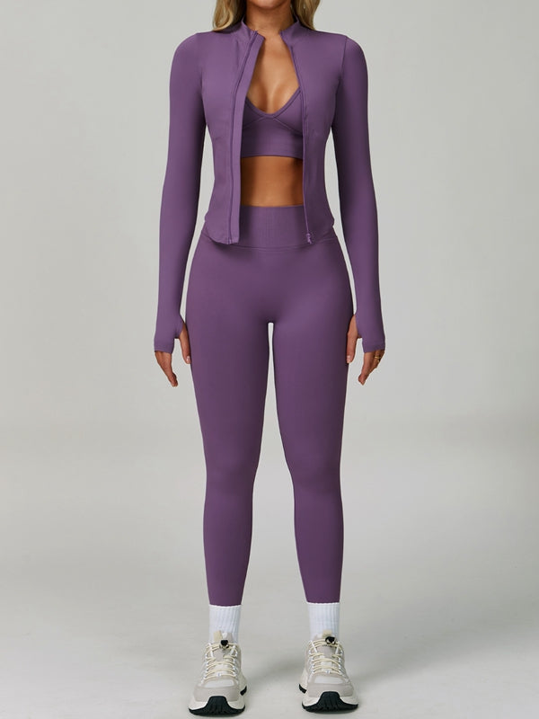 Deep V Back Seamless High-rise Leggings