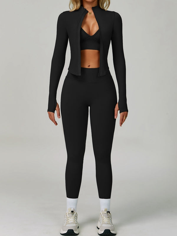 Deep V Back Seamless High-rise Tracksuit