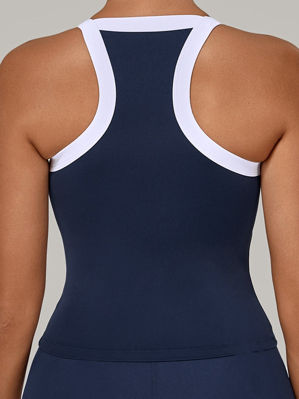 Contrast Color Stripe Tank