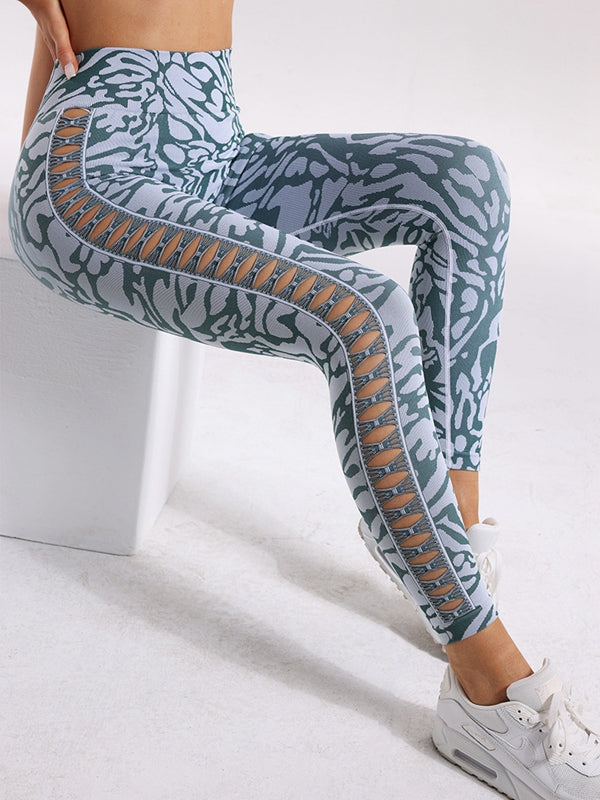 Camouflage Hollow Out Hot Booty Leggings
