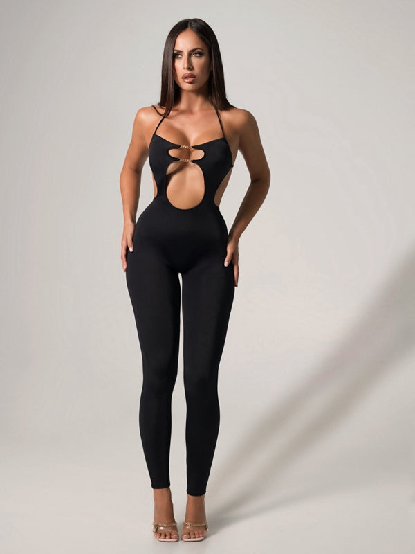 Hollow Out Backless Jumpsuit
