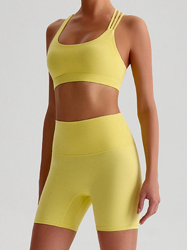 Cross Back Hip-lift Short Tracksuit