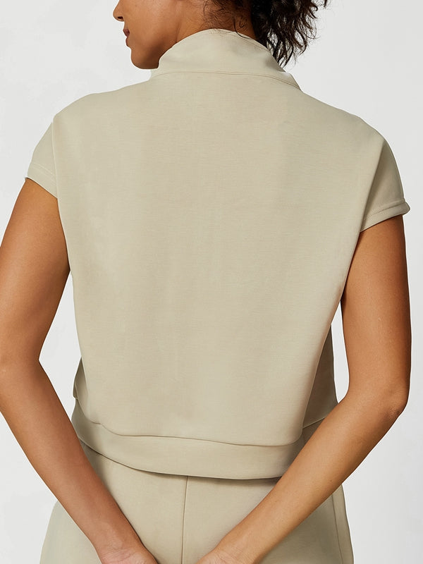 Casual Stand Collar Short Sleeves
