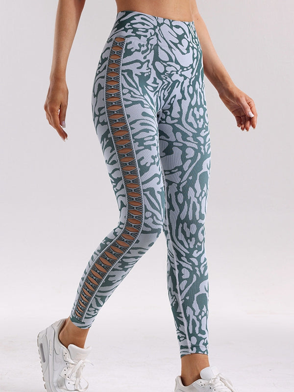 Camouflage Hollow Out Hot Booty Leggings