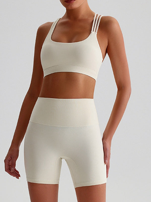 Cross Back Hip-lift Short Tracksuit