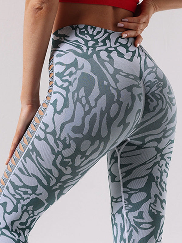 Camouflage Hollow Out Hot Booty Leggings