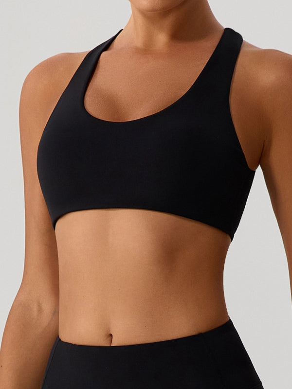 Big Heart Shape Cross Back Sports Bras