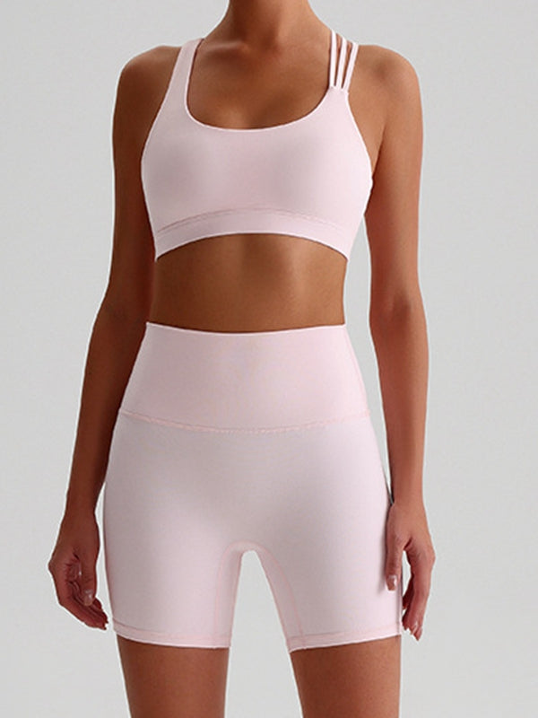 Cross Back Hip-lift Short Tracksuit