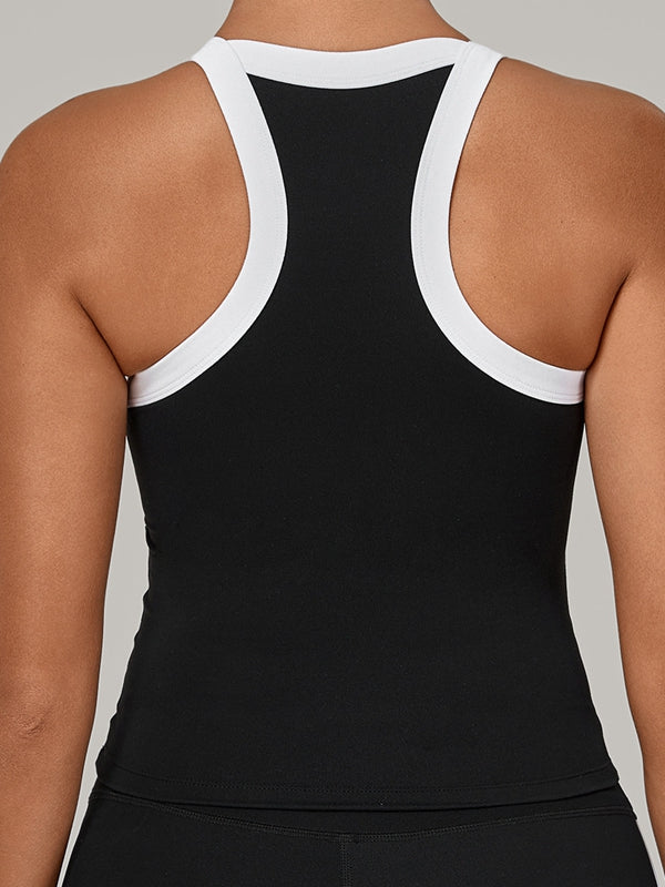Contrast Color Stripe Tank