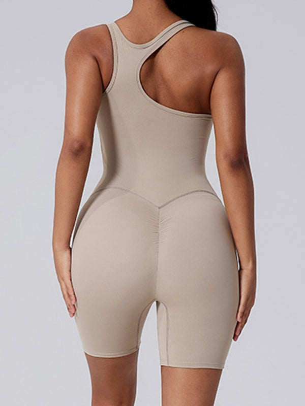 Asymmetrical Back Scrunch Bum Romper