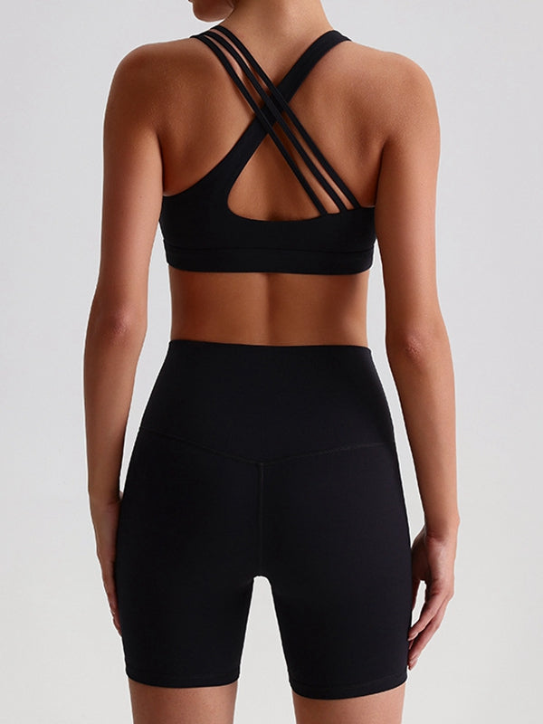 Cross Back Hip-lift Short Tracksuit