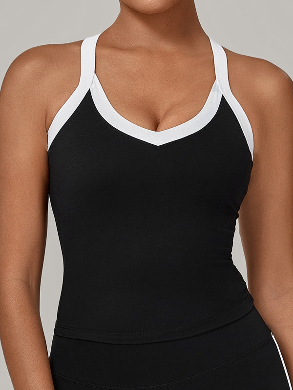 Contrast Color Stripe Tank