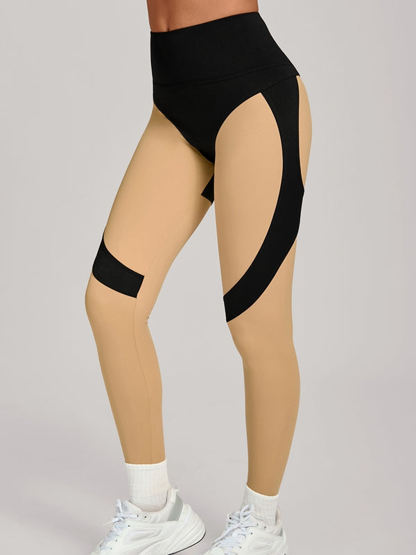 Contrast Color Push Up Yoga Leggings